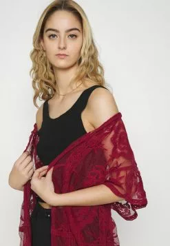 Even&Odd Damen Strickjacke - Bordeaux -Even Und Odd Verkäufe 00e1b03791544f988ed3dd646dc603f2