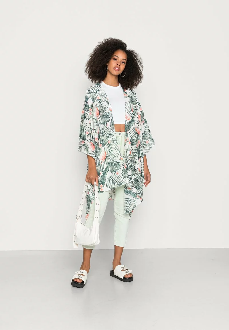 Even&Odd Damen Leichte Jacke - White/green/pink 4 Even&Odd Damen Leichte Jacke - White/green/pink – Bild 2