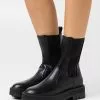 Even&Odd Damen Plateaustiefelette - Black