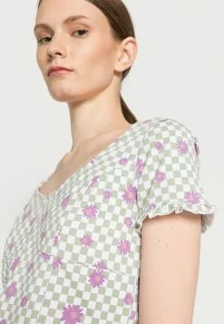 Even&Odd Damen T-Shirt Print - White/green 11 Even&Odd Damen T-Shirt Print - White/green -Even Und Odd Verkäufe 04f8601986fb4220a5d8453e802459ed