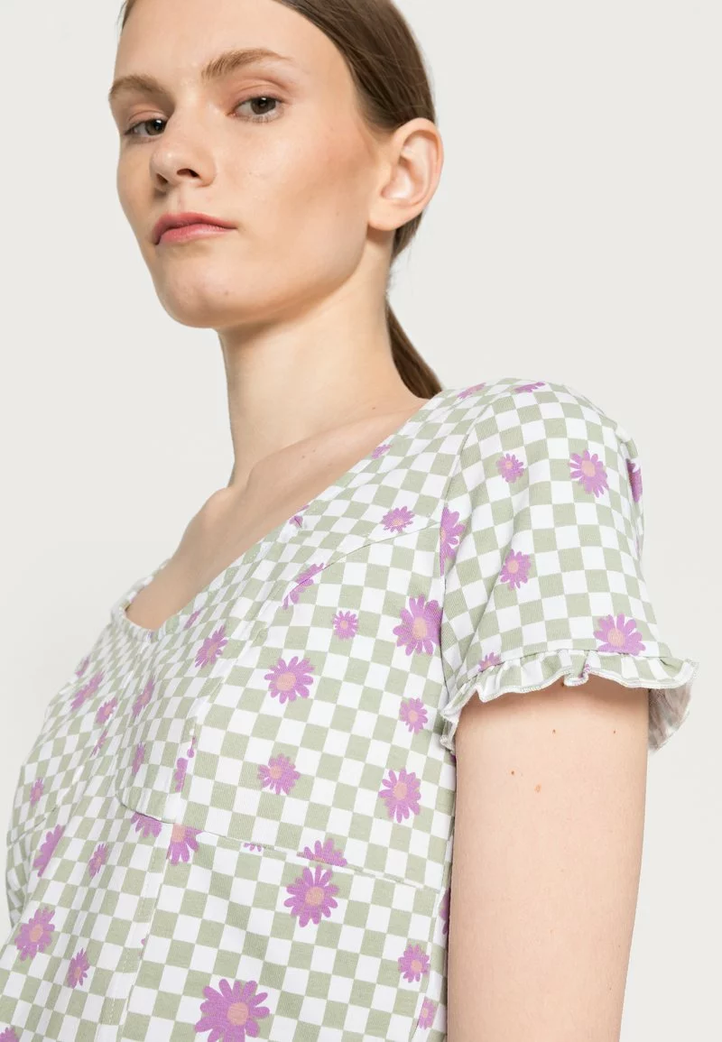 Even&Odd Damen T-Shirt Print - White/green 7 Even&Odd Damen T-Shirt Print - White/green – Bild 5