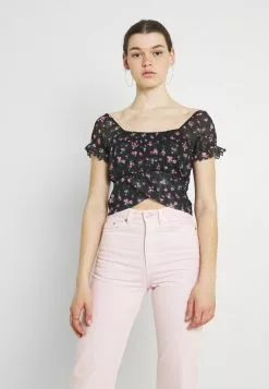 Even&Odd Damen T-Shirt Print - Black