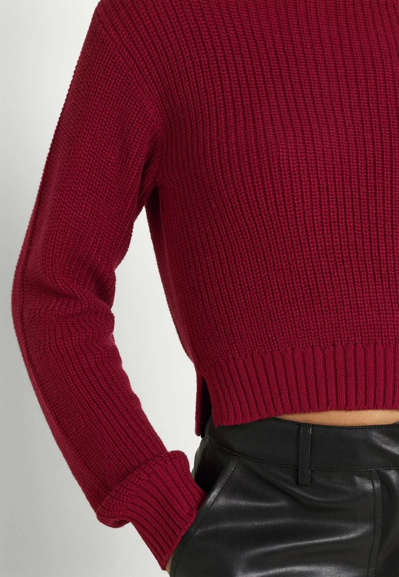 Even&Odd Damen HIGH CROPPED SIDE SLIT - Strickpullover - Red 7 Even&Odd Damen HIGH CROPPED SIDE SLIT - Strickpullover - Red – Bild 5