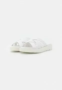 Even&Odd Damen Pantolette Flach - White -Even Und Odd Verkäufe 0a6557bb83f64104858e8c326219c0be