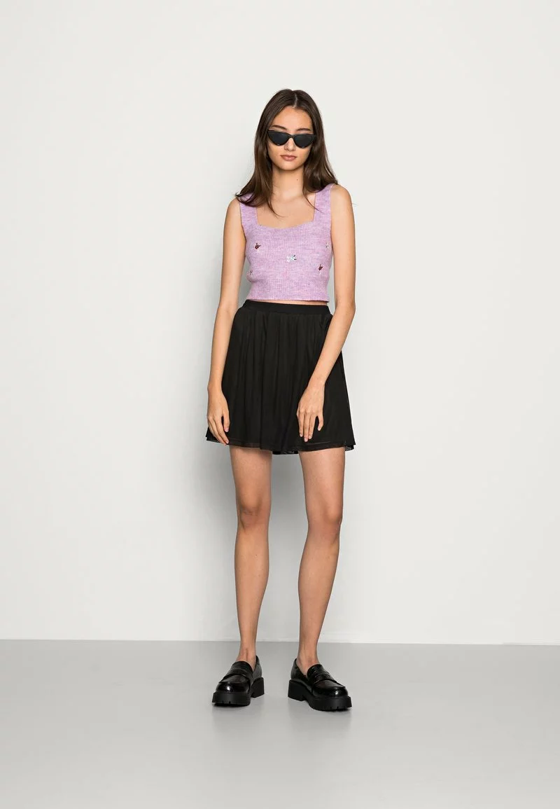 Even&Odd Damen BASIC FLARED SKIRT - Minirock - Black 4 Even&Odd Damen BASIC FLARED SKIRT - Minirock - Black – Bild 2