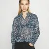 Even&Odd Damen PRINTED BLOUSE - Bluse - Blue -Even Und Odd Verkäufe 0e22dff584f4431783fb1660f62ea593