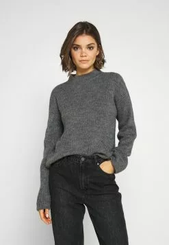 Even&Odd Damen Strickpullover - Mottled Dark Grey