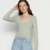 Even&Odd Langarmshirt - Light Green | Damen
