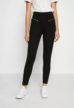 Even&Odd Damen ZIP PUNTO LEGGINGS - Leggings - Hosen - Black