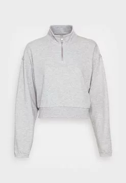 Even&Odd Damen CROPPED WITH HALF ZIP COLLAR - Sweatshirt - Mottled Light Grey 10 Even&Odd Damen CROPPED WITH HALF ZIP COLLAR - Sweatshirt - Mottled Light Grey -Even Und Odd Verkäufe 17570d58e0154be78efc8c13d9f4a374