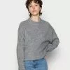 Even&Odd Damen BAT SHAPE MOCK NECK SHORTER - Strickpullover - Mottled Grey -Even Und Odd Verkäufe 18196c551fe54ba1823332b6bdca78b0