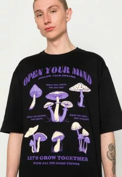 Even&Odd OPEN YOU MIND MUSHROOMS TEE UNISEX - T-Shirt Print - Black 11 Even&Odd OPEN YOU MIND MUSHROOMS TEE UNISEX - T-Shirt Print - Black -Even Und Odd Verkäufe 1ac5c760bacb4142b9c34d3dce8d951e