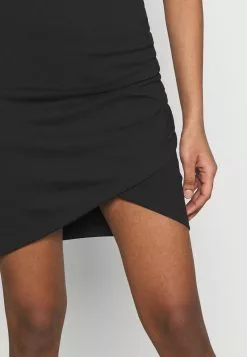 Even&Odd Damen Asymetric Overlap Wrap Mini High Waisted Skirt - Bleistiftrock - Black -Even Und Odd Verkäufe 2144edad3d204806879e6dde25fa2e0d