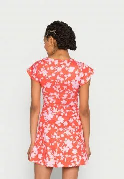 Even&Odd Damen Jerseykleid - Red/pink -Even Und Odd Verkäufe 220ffb8ec8b64774b2a502fd2a2a200c