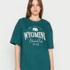 Even&Odd Damen T-Shirt Print - Dark Green