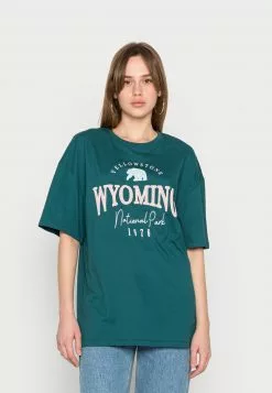 Even&Odd Damen T-Shirt Print - Dark Green