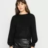 Even&Odd Damen BALLOON SLEEVE JUMPER - Strickpullover - Black