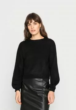 Even&Odd Damen BALLOON SLEEVE JUMPER - Strickpullover - Black