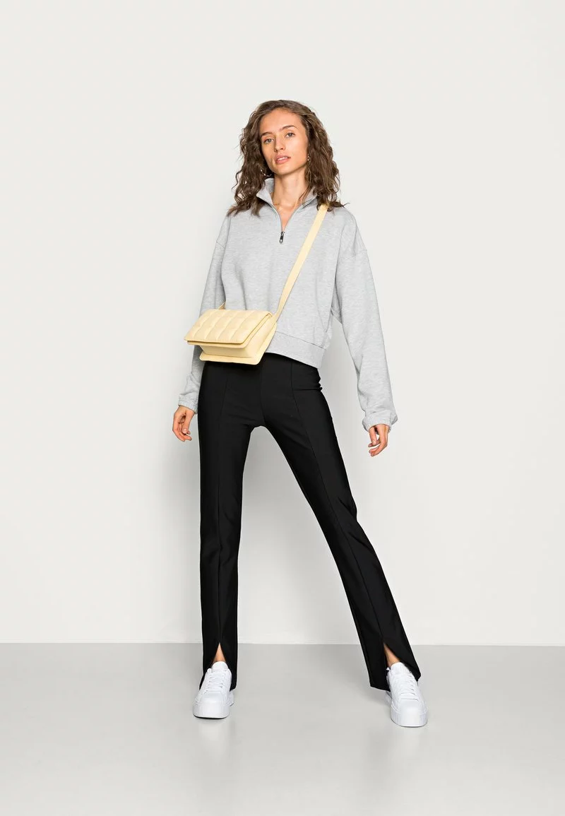 Even&Odd Damen CROPPED WITH HALF ZIP COLLAR - Sweatshirt - Mottled Light Grey 4 Even&Odd Damen CROPPED WITH HALF ZIP COLLAR - Sweatshirt - Mottled Light Grey – Bild 2