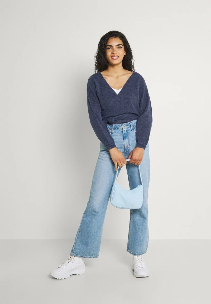 Even&Odd Damen WICKELJACKE - Strickjacke - Blue-grey 4 Even&Odd Damen WICKELJACKE - Strickjacke - Blue-grey – Bild 2