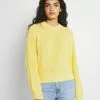 Even&Odd VOLUME SLEEVE JUMPER - Strickpullover - Light Yellow | Damen