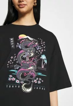 Even&Odd Damen T-Shirt Print - Black -Even Und Odd Verkäufe 25c22403e9004d9ea68516ce25e73161