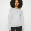 Even&Odd Damen BASIC HOODIE JACKET WITH POCKETS - Kapuzenpullover - Mottled Light Grey -Even Und Odd Verkäufe 2617d20e254a4466aff35fca338c60ba