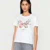 Even&Odd Damen T-Shirt Print - White -Even Und Odd Verkäufe 28ccd368fe814c25a0629f36397aa5a3