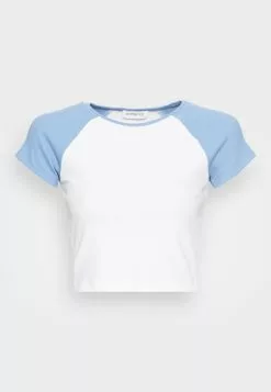 Even&Odd T-Shirt Basic - White Light Blue | Damen -Even Und Odd Verkäufe 2948b3a3d9774809822754072ec1567f