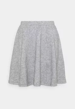 Even&Odd Damen Flared Mini Knitted Skirt - Minirock - Mottled Grey -Even Und Odd Verkäufe 2998abb2e7a44a6a807f16d22364e49e