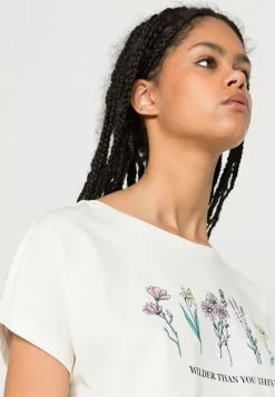 Even&Odd Damen T-Shirt Print - White -Even Und Odd Verkäufe 2a4a8913f11f407aaefd9a39e8525bf2