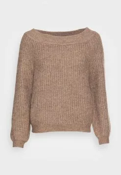 Even&Odd Damen OFF SHOULDER JUMPER - Strickpullover - Mottled Beige -Even Und Odd Verkäufe 2c8cf2a5de45473094ce63208290b450