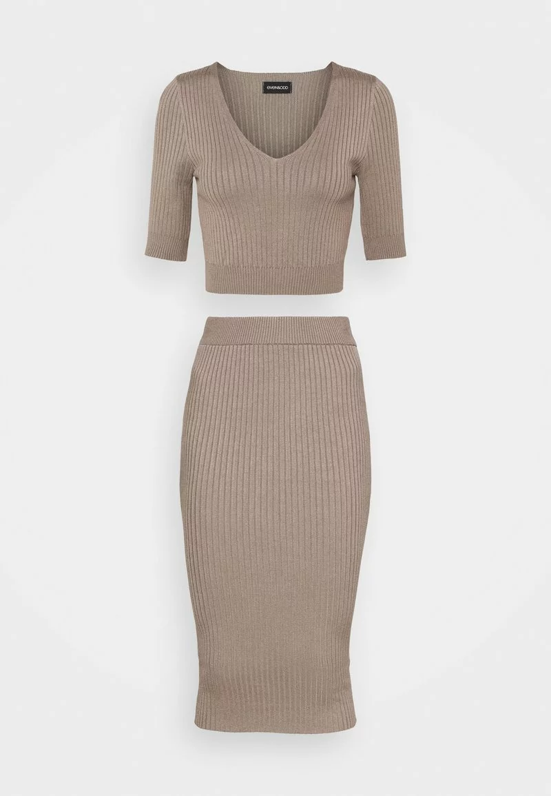Even&Odd Damen STRICK KNITWEAR SET - Bleistiftrock - Taupe 6 Even&Odd Damen STRICK KNITWEAR SET - Bleistiftrock - Taupe – Bild 4