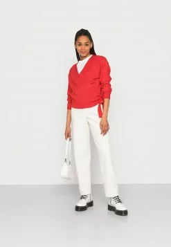 Even&Odd Damen WRAPPED CARDIGAN - Strickjacke - Red -Even Und Odd Verkäufe 30536369632245d9aaf529fbd81013d0