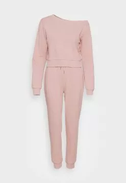 Even&Odd Damen Off Shoulder&Jogger Set - Sweatshirt - Pink -Even Und Odd Verkäufe 318f57cbf862452695f7ff0f45c9d76e