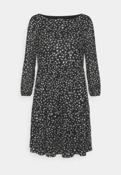 Even&Odd Damen Freizeitkleid - Black/white/yellow -Even Und Odd Verkäufe 31c16937d3164a49bbedc0cc426442a6