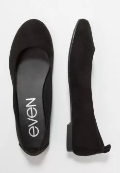 Even&Odd Damen Klassischer Ballerina - Black -Even Und Odd Verkäufe 340ad07838f24528b052b93c102f3445