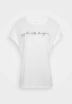 Even&Odd Damen MANDALA ENJOY THE LITTLE THINGS TEE - T-Shirt Print - White -Even Und Odd Verkäufe 36002838ae3544e0bae6297b26918a8a