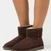 Even&Odd Damen LEATHER WINTER BOOTIES - Stiefelette - Dark Brown -Even Und Odd Verkäufe 3647b8a30c084af4b146670cd2faae03