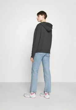 Even&Odd Damen OVERSIZED HOODED ZIP JACKET - Sweatjacke - Mottled Dark Grey -Even Und Odd Verkäufe 382040c7aefa43d4b32996c32327d3a1