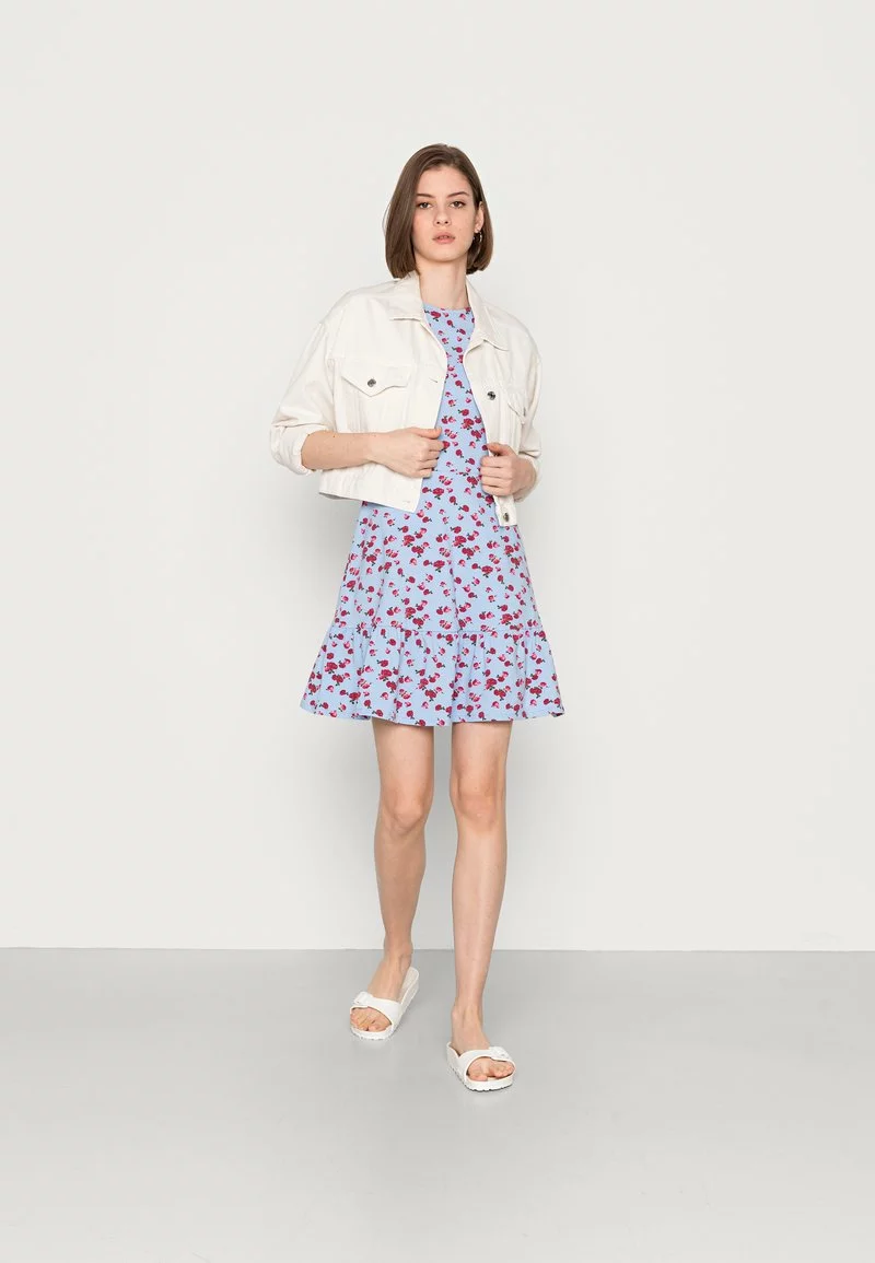 Even&Odd Damen Jerseykleid - Light Blue/multi Coloured 4 Even&Odd Damen Jerseykleid - Light Blue/multi Coloured – Bild 2