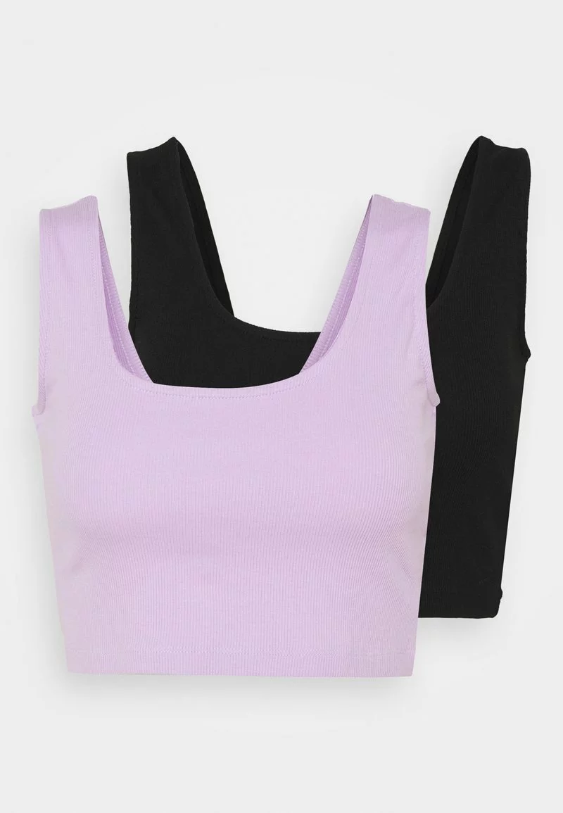 Even&Odd 2 PACK - Top - Black/lilac | Damen 7 Even&Odd 2 PACK - Top - Black/lilac | Damen – Bild 5