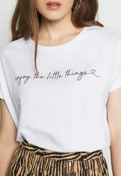 Even&Odd Damen MANDALA ENJOY THE LITTLE THINGS TEE - T-Shirt Print - White -Even Und Odd Verkäufe 43e0c772db35485aa4b308765cb70795