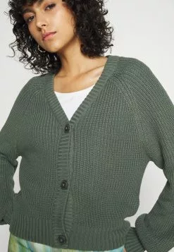 Even&Odd Damen BUTTON THROUGH CARDIGAN - Strickjacke - Green -Even Und Odd Verkäufe 44c6f46f63374e339e02a8e031e12e32