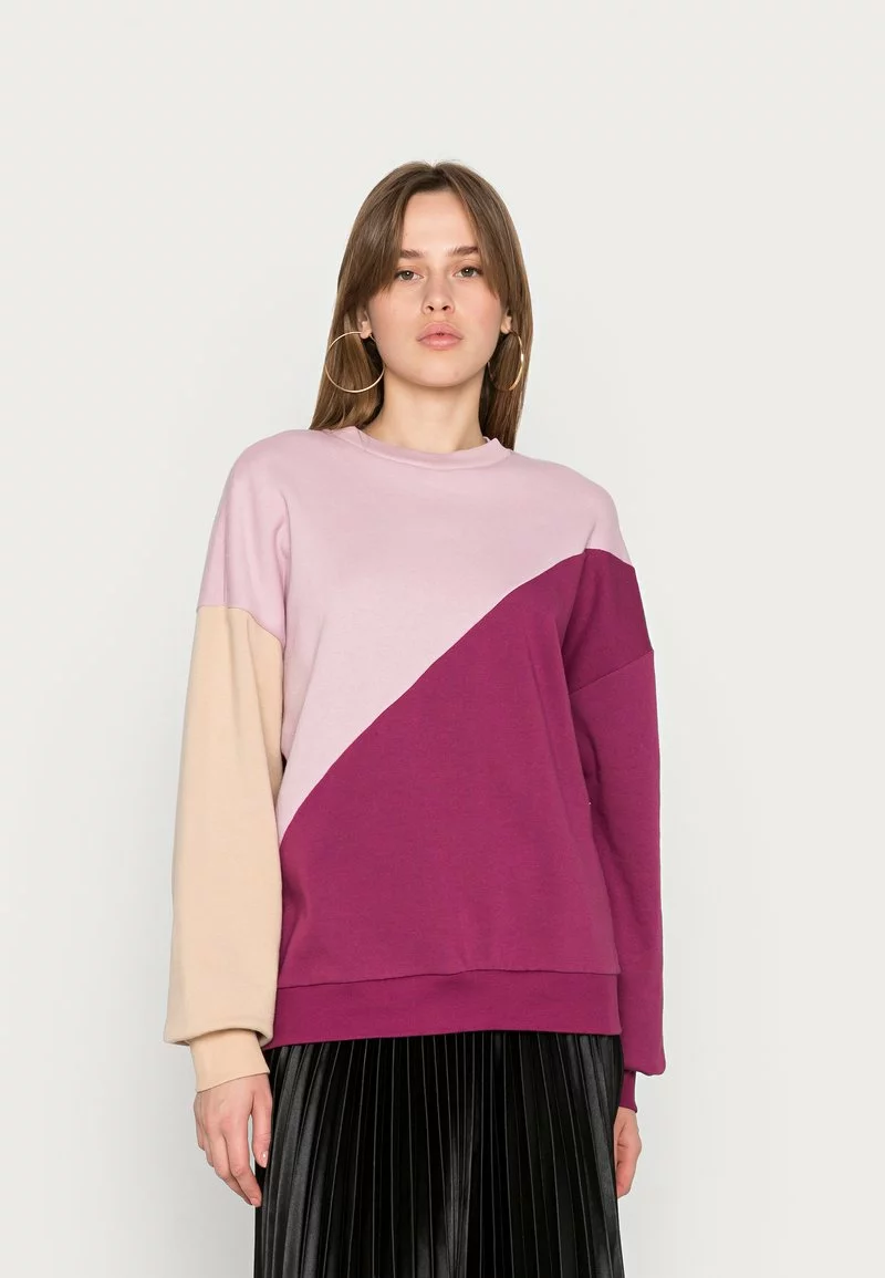 Even&Odd Damen Sweatshirt - Beige/pink/bordeaux 3 Even&Odd Damen Sweatshirt - Beige/pink/bordeaux