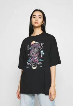 Even&Odd Damen T-Shirt Print - Black