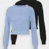 Even&Odd Damen 2 PACK - Strickpullover - Black/light Blue -Even Und Odd Verkäufe 46ea446af7b647149a560ccef75796d1