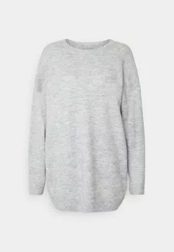 Even&Odd Damen Strickpullover - Mottled Light Grey