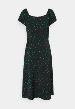Even&Odd Damen Freizeitkleid - Black/green -Even Und Odd Verkäufe 48bab44fa30143969019d3cfa5f07778