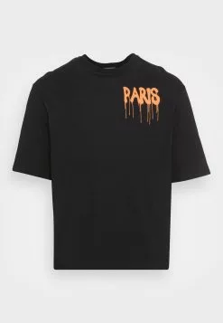 Even&Odd GRAFFITI PARIS BACK PRINT TEE UNISEX - T-Shirt Print - Black -Even Und Odd Verkäufe 4aef18b991da4f2aab57913501d502c7